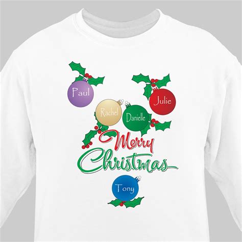 Ornaments Sweatshirt With Custom Names Giftsforyounow