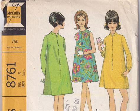 Vintage Mccall S Sewing Pattern Misses And Junior S Dress In