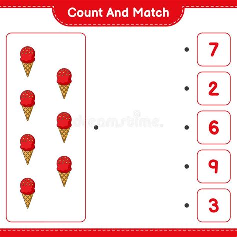 Count And Match Count The Number Of Ice Cream And Match With The Right