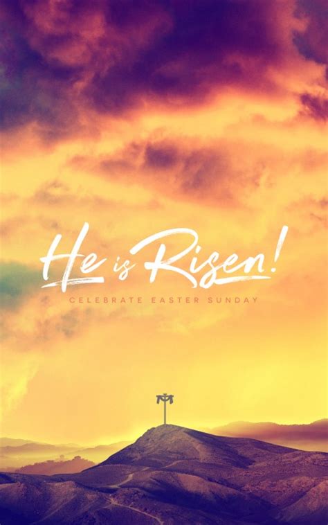 ShareFaith Media » He Is Risen Easter Cross Church Bulletin ...