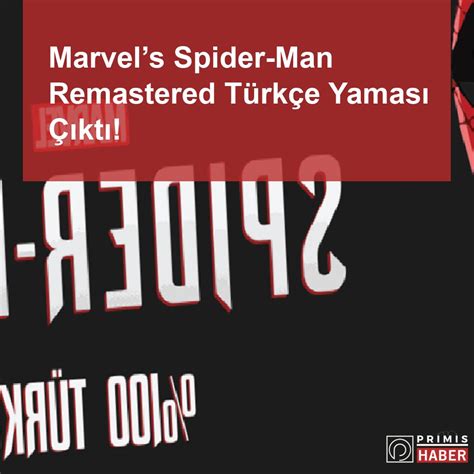 Marvels Spider Man Remastered Türkçe Yaması Çıktı