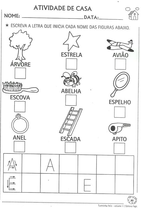 Atividades Educativas Com Vogais — SÓ Escola