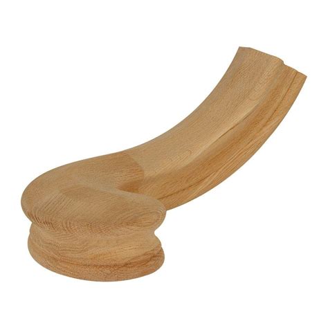 EVERMARK Stair Parts 7545 Unfinished Red Oak Right Hand Turn Out With