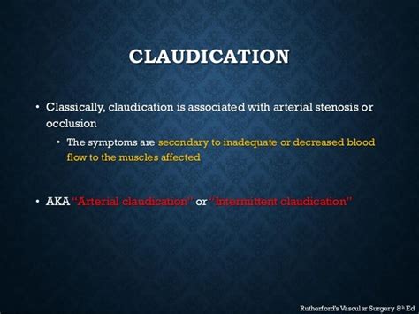 Topic of Vascular Claudication