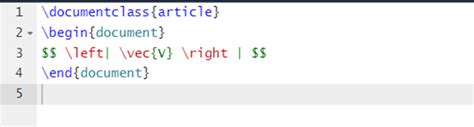 How To Use A Vector Symbol In Latex