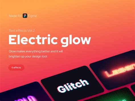 Advanced Text Effects For Figma Vol Electric Glow Uibundle