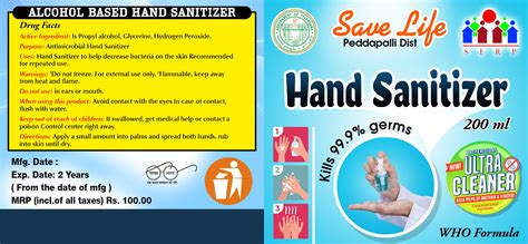 Hand Sanitizer Label Templates for bottle | naveengfx