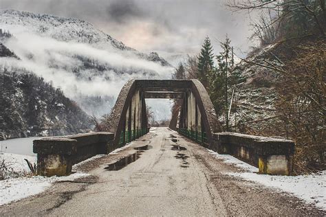 Nature Mountains Bridge Mainly Cloudy Overcast Hd Wallpaper Pxfuel