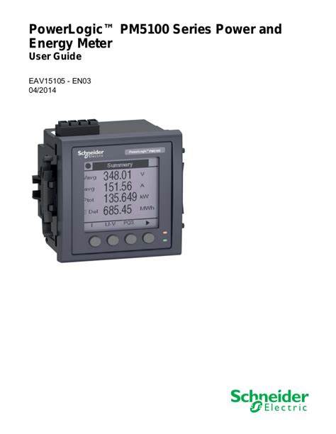 Schneider Electric Pm5100 User Manual