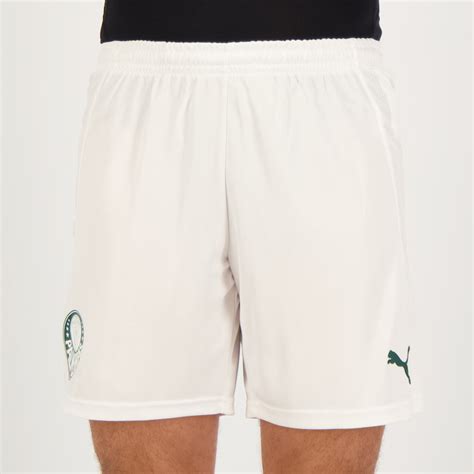 Puma Palmeiras Home White Soccer Shorts Futfanatics