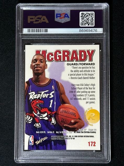 Skybox Z Force Rookie Rc Tracy Mcgrady Psa Gem Mint