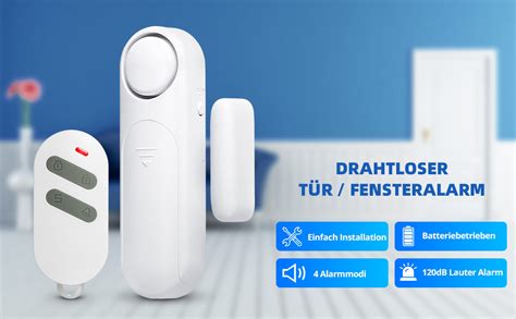 T Ralarm Fensteralarm Db Kabellos T R Fensterkontakt Sensor Alarm