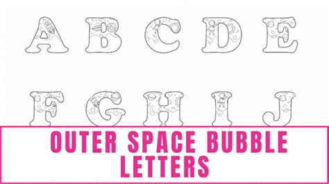 Printable Bubble Letters Outer Space Letters Alphabet Free Printable