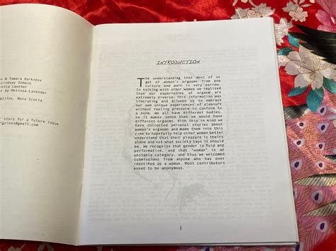 Orgasm Zine Compilation Of Womens Stories About Experiences With Orgasms And Sex Etsy