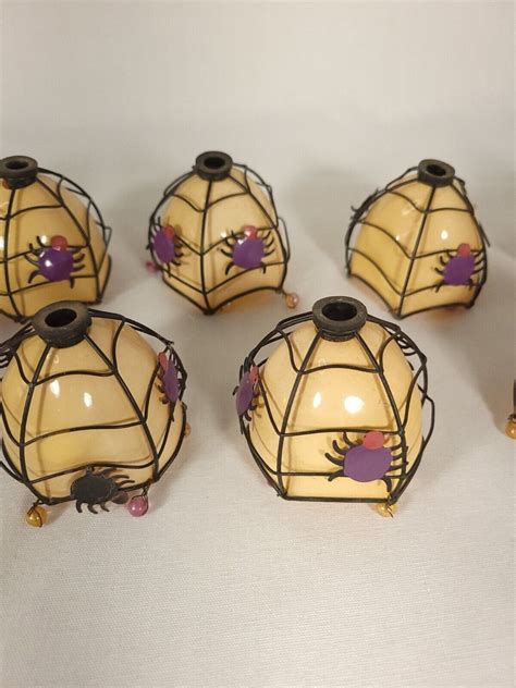 Vintage Halloween Mini Light Covers Spiders on Webs Lot of 10 - Etsy