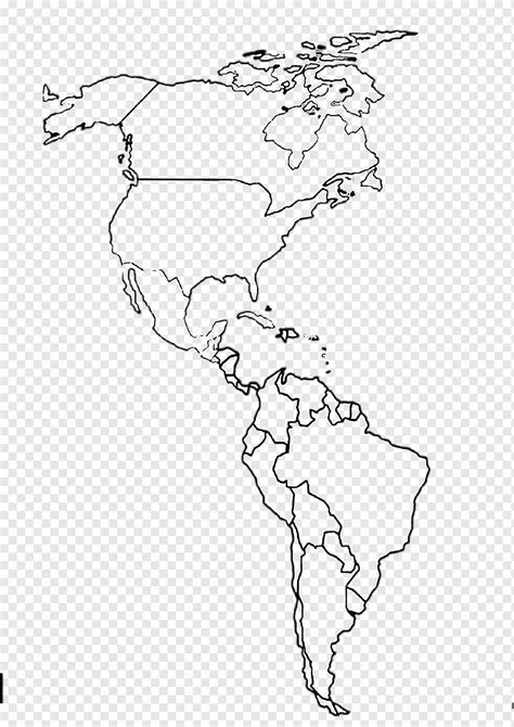 Donde puedo conseguir un mapa de América en blanco y negro sin nombres