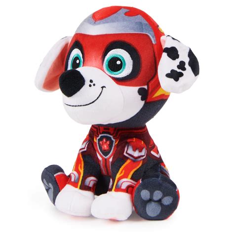 PAW Patrol: The Mighty Movie, Mighty Pups Marshall Plush Toy, 7-Inch Tall, Premium Stuffed ...