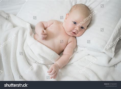 Naked Plump Newborn Baby Positive Expression Stock Photo Shutterstock
