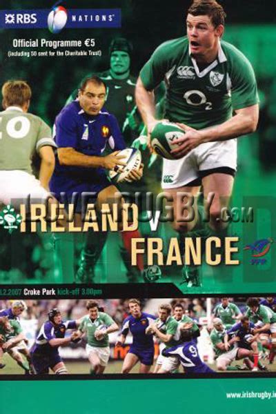 Ireland v France Rugby Programme 2007 | 2007 Ireland France Rugby Programme