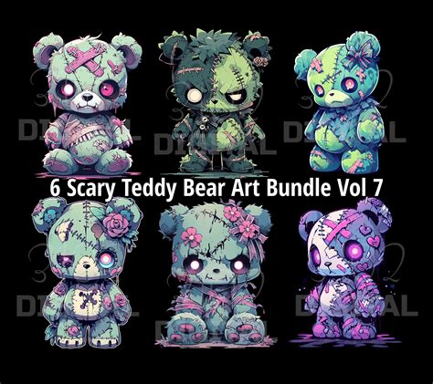 Scary Teddy Bears Mega Bundle Vol Png Spooky Zombie Teddybear