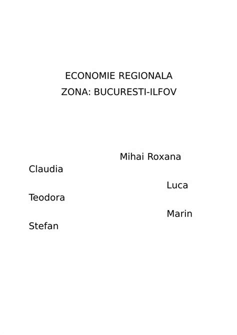 Pdf Analiza Economic Sociala A Regiunii De Dezvoltare Bucuresti Ilfov