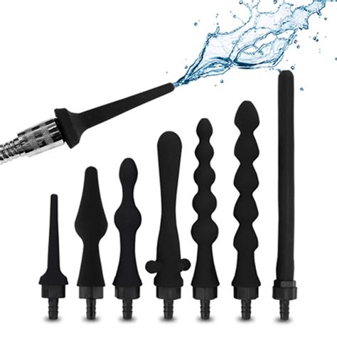 Shower Douche Vagina Cleaning Silicone Enema Syringe System Butt Plug