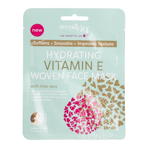 Derma V10 Hydrating Vitamin E Woven Face Mask With Aloe Vera