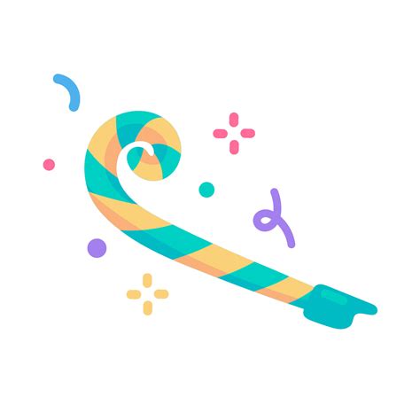 Party blower. with exploding confetti For birthday parties and