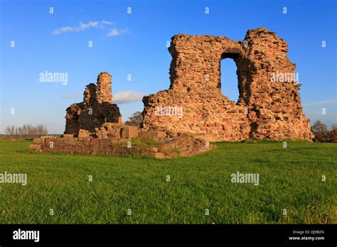 The ruins of Sandal Castle, Sandal Magna, Wakefield, West Yorkshire ...