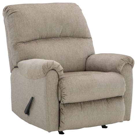 Signature Design By Ashley Stonemeade Manual Recliner In Taupe Nfm