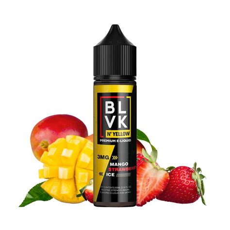 Mango Strawberry Ice N Yellow Series BLVK 60ml Vape Inga