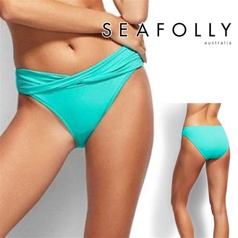 Seafolly Twist Band Hipster Bikini Brief S4320 065 Antigua Blue EBay