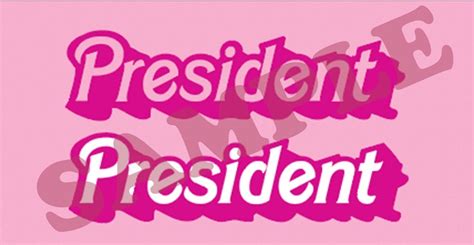 Barbie President Logo Image Sash For Download Etsy