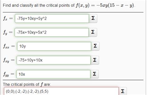 Solved Find And Classify All The Critical Points Of F X