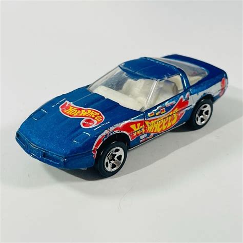 1982 Hot Wheels 80 S Corvette W Hot Wheels Decals 1 Blue 1 64 Malaysia EBay Hot Wheels