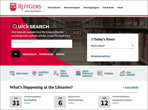 Introducing Our New Homepage Rutgers University Libraries