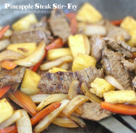 Caramel Potatoes » Pineapple Steak Stir-Fry