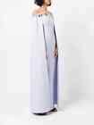 New Marchesa Notte Illusion Cape Effect Crepe Gown Lilac Sequins