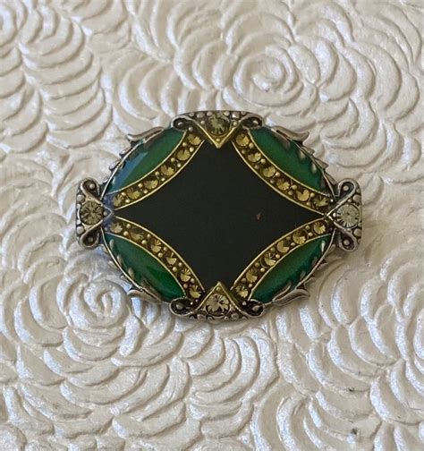 Vintage Catherine Popesco Art Deco Style Brooch Etsy