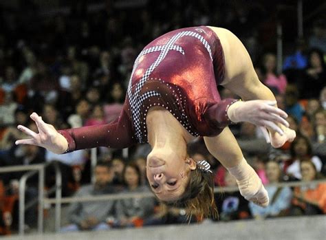 Alabamas Sarah Demeo Performs On The Beam During Auburns Ncaa