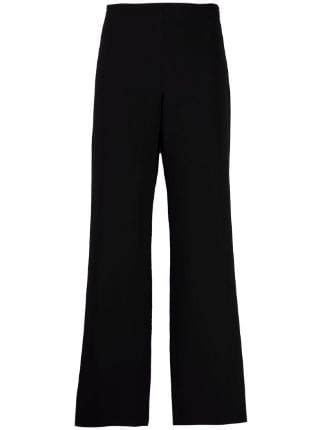 Emporio Armani High Waisted Wide Leg Pants Farfetch