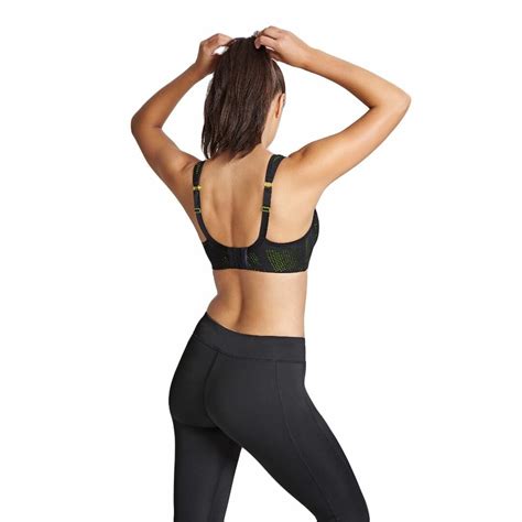 Podprsenka Panache Sports Wired Bra Black Lime Caresse Braexpert