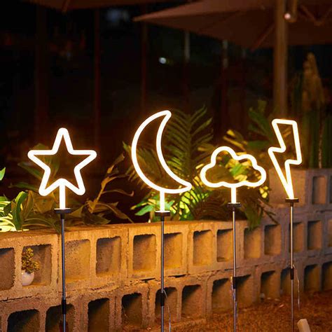 Outdoor Waterproof Landscape Decorative Solar Powered Garden Neon