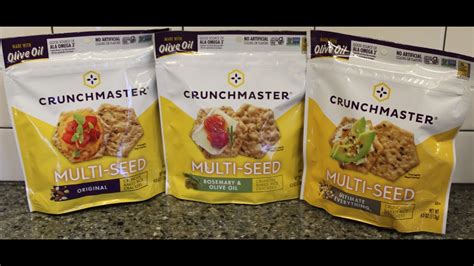 Crunchmaster Multi Seed Baked Rice Crackers Original Rosemary Olive