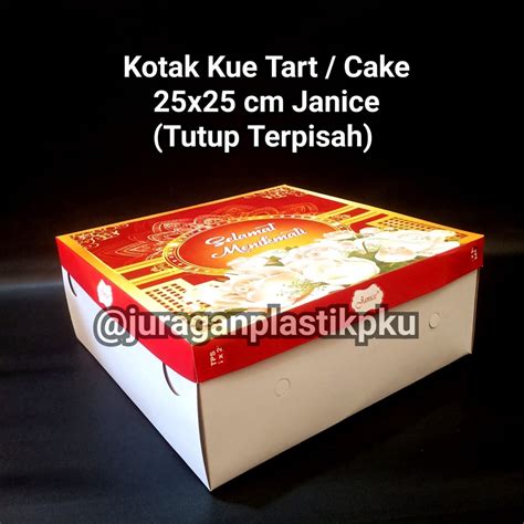 Jual PER 5 PCS Kotak Kue Tart Cake Motif Janice Tutup Terpisah