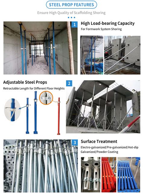 Concrete Formwork Supporting System Mm Adjustable Steel