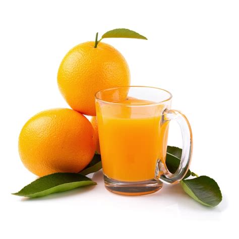 Premium Photo Glass Of Orange Juice And Fresh Orange Isolated On A White Background