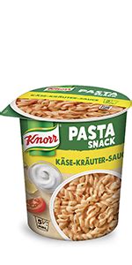 Knorr Snack Bar Nudeln in Käse Kräuter Sauce 8er Pack 8 x 65 g