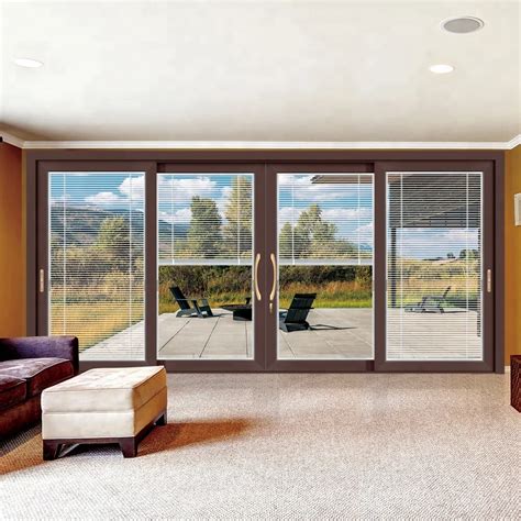 Hurricane Proof Impact Soundproof Tempered Multi Sliding Glass Door