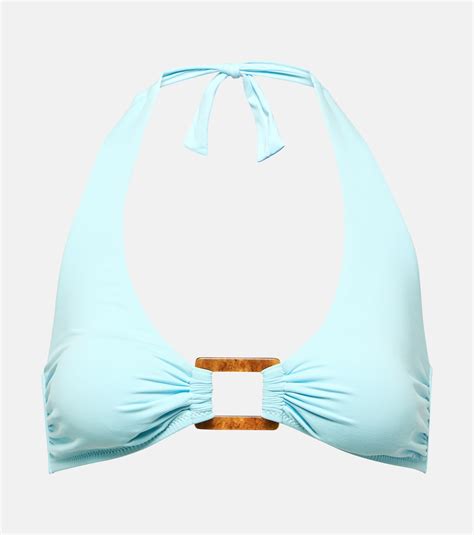 Paris Ring Detail Bikini Top In Blue Melissa Odabash Mytheresa